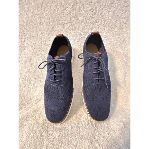 Cole Haan Zerogrand Stitchlite Oxford Navy Knit Casual Shoes Mens Wingtip Sz 11 main image 9